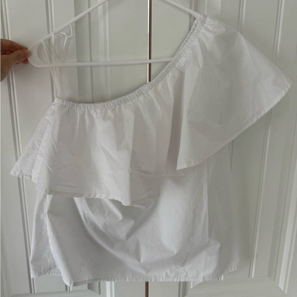 Ruffle One Shoulder Top Gap Size Small